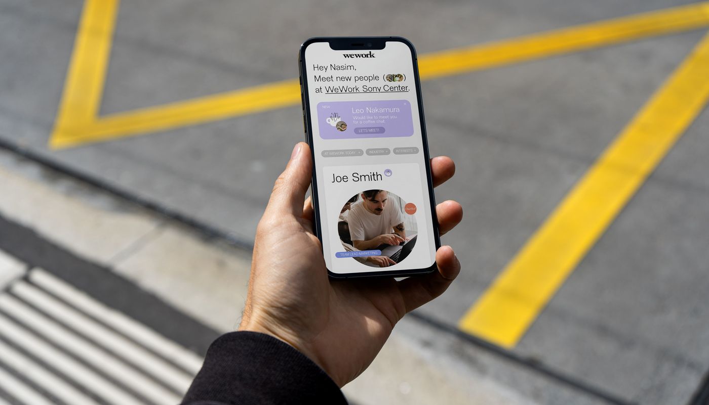 WeWork — the member app in hand